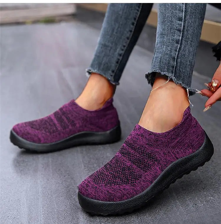 Tênis Ortopédico Feminino confortável, respirável e sem cadarço- Confort Walk Flex™