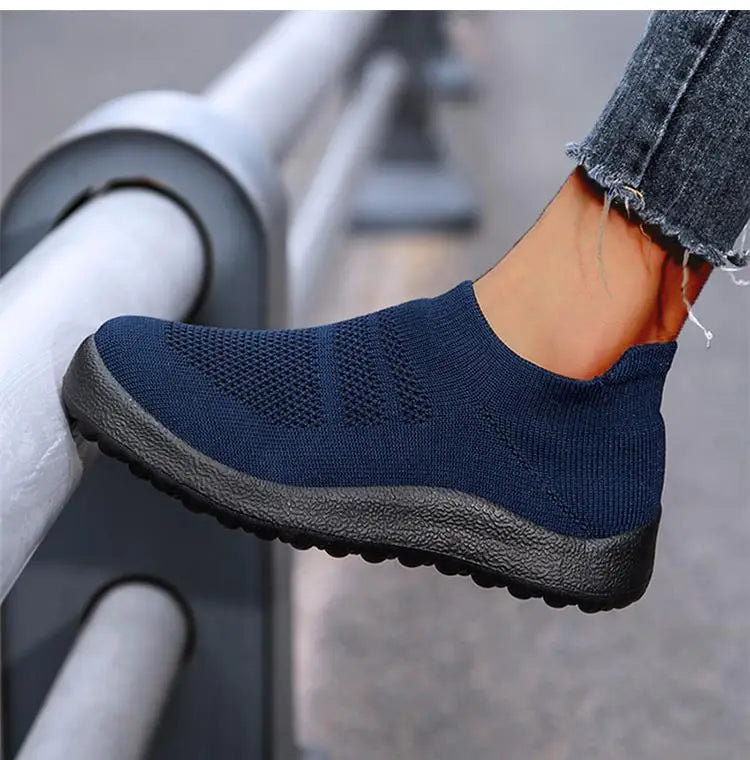 Tênis Ortopédico Feminino confortável, respirável e sem cadarço- Confort Walk Flex™