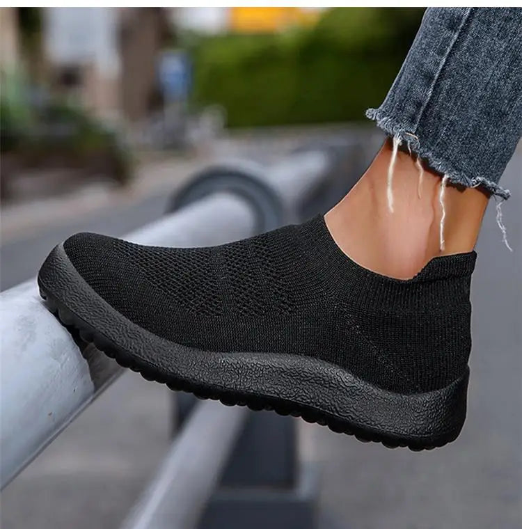 Tênis Ortopédico Feminino confortável, respirável e sem cadarço- Confort Walk Flex™