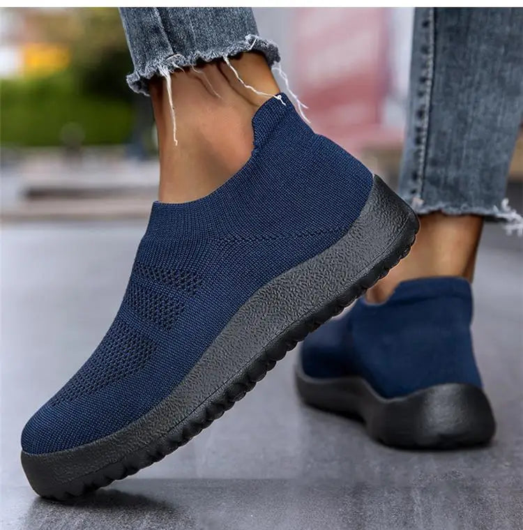Tênis Ortopédico Feminino confortável, respirável e sem cadarço- Confort Walk Flex™