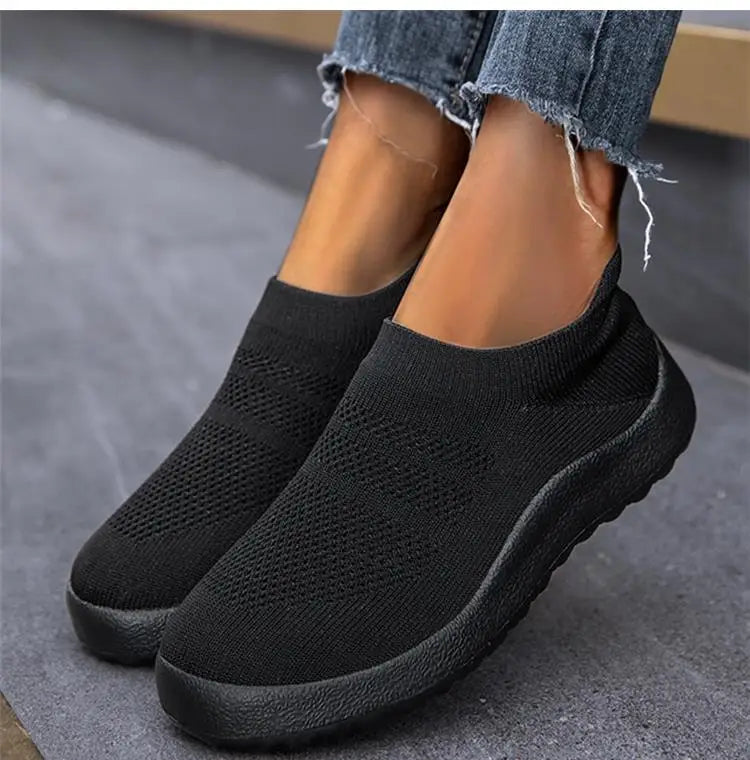 Tênis Ortopédico Feminino confortável, respirável e sem cadarço- Confort Walk Flex™