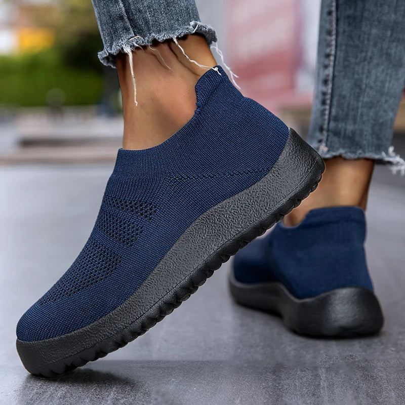 Tênis Ortopédico Feminino confortável, respirável e sem cadarço- Confort Walk Flex™