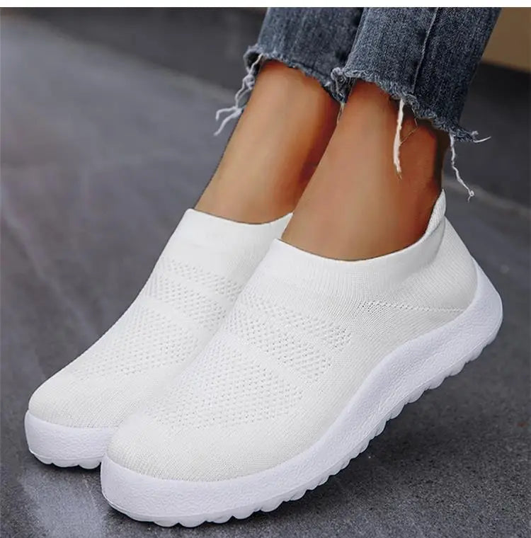 Tênis Ortopédico Feminino confortável, respirável e sem cadarço- Confort Walk Flex™