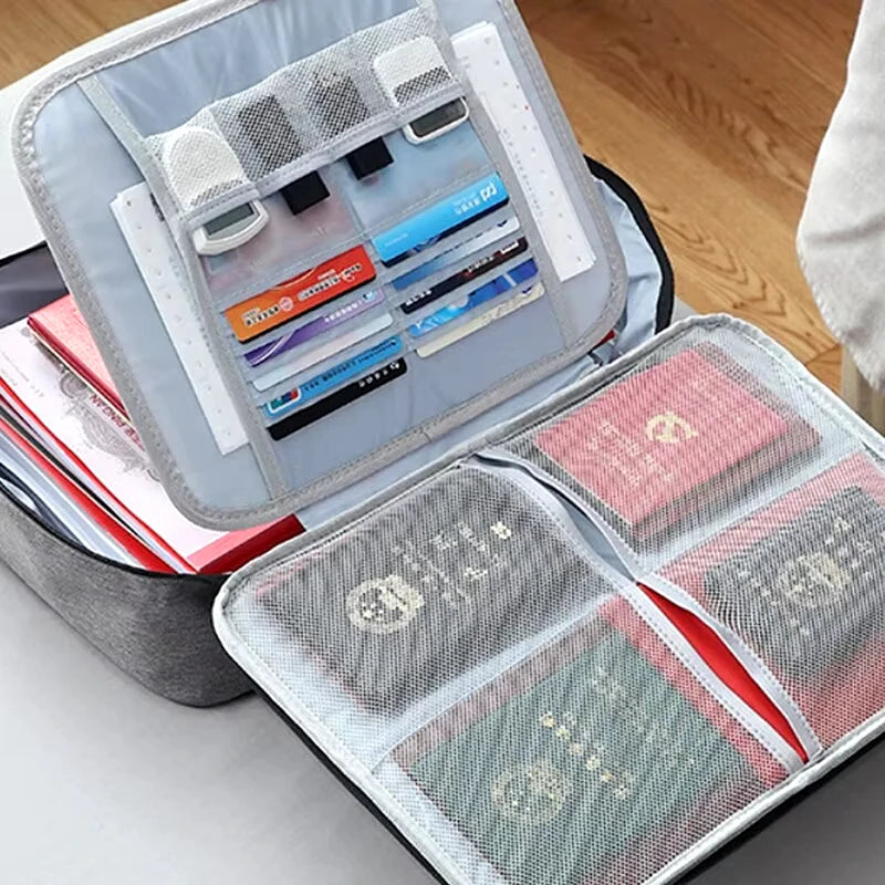 Organizador de Documentos 3 Camadas com Trava de Segurança – Pasta Multifuncional