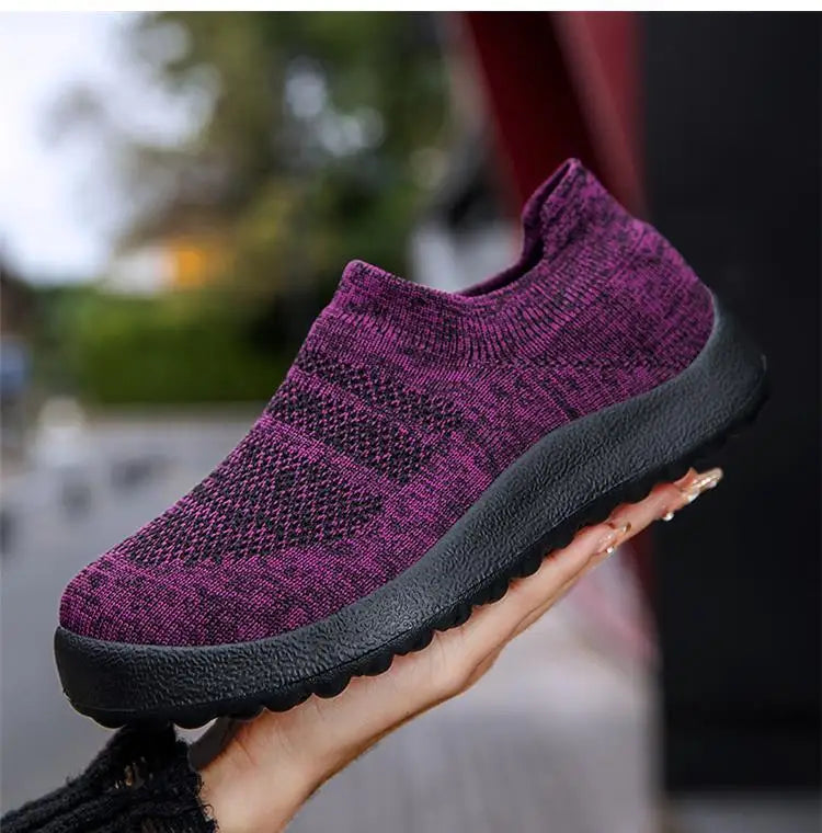 Tênis Ortopédico Feminino confortável, respirável e sem cadarço- Confort Walk Flex™