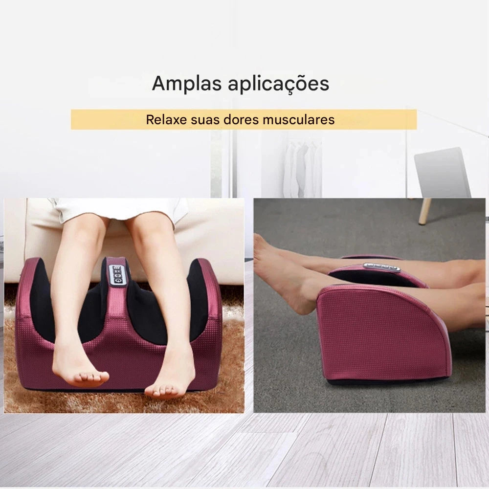 Massageador de Pés Elétrico OrthoRelax™ – Shiatsu 3D com Aquecimento e Alívio Profundo