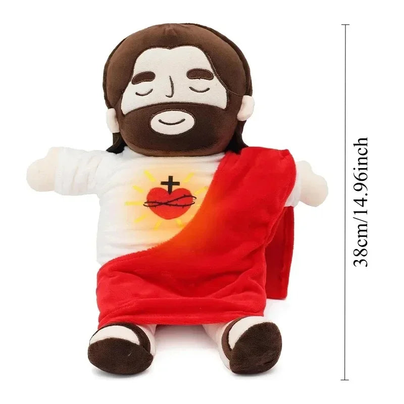 KIT 02 Jesus de Pelúcia Calmante com Respiração, Som e Luz