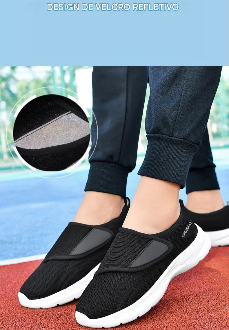 Tênis Ortopédico Masculino para Pés Inchados – Conforto Total com Largura Extra