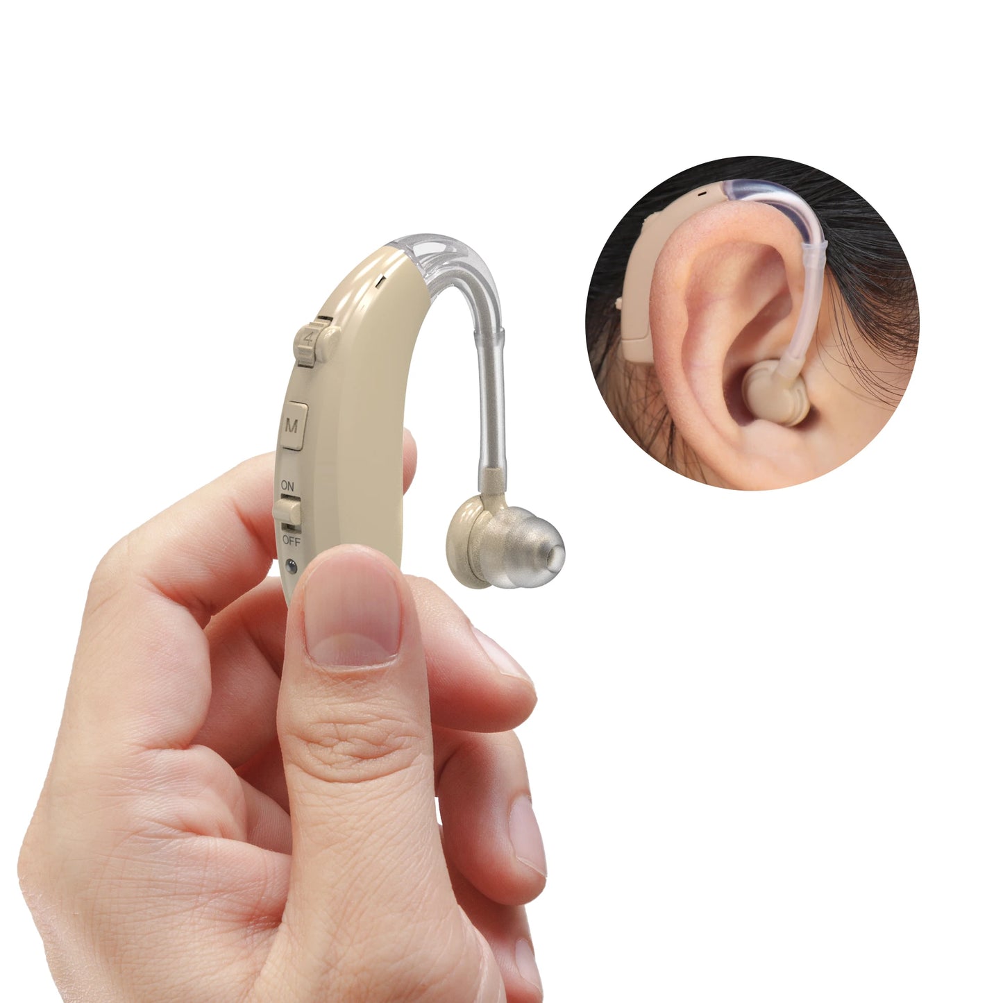 Aparelho Auditivo Bluetooth Recarregável – 16 Canais, Cancelamento de Ruído e Conforto Total
