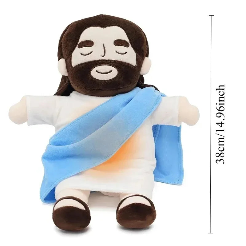 KIT 02 Jesus de Pelúcia Calmante com Respiração, Som e Luz