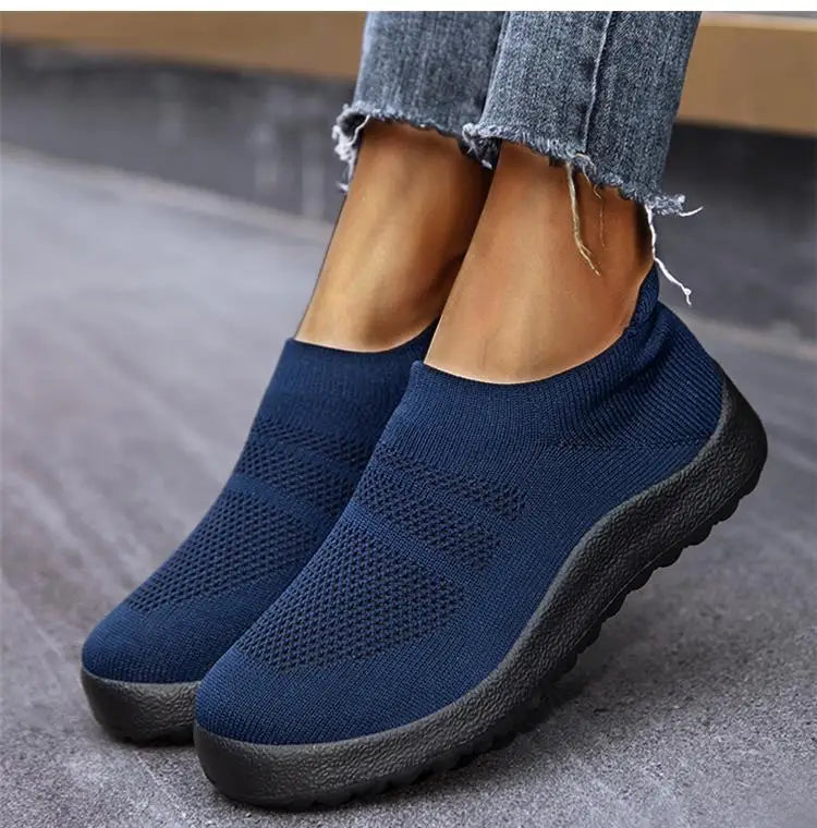 Tênis Ortopédico Feminino confortável, respirável e sem cadarço- Confort Walk Flex™