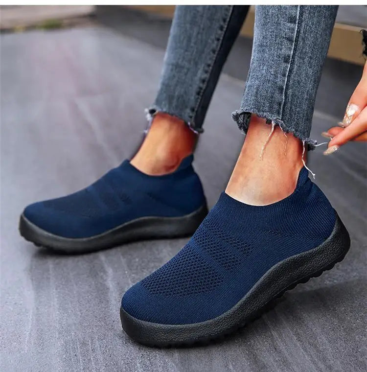 Tênis Ortopédico Feminino confortável, respirável e sem cadarço- Confort Walk Flex™
