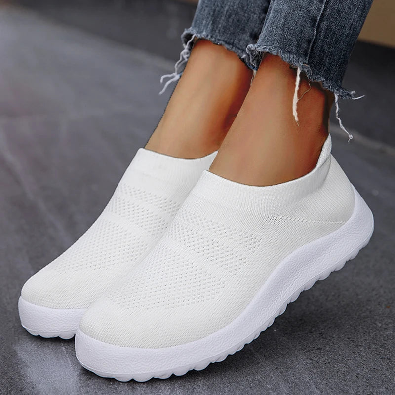 Tênis Ortopédico Feminino confortável, respirável e sem cadarço- Confort Walk Flex™