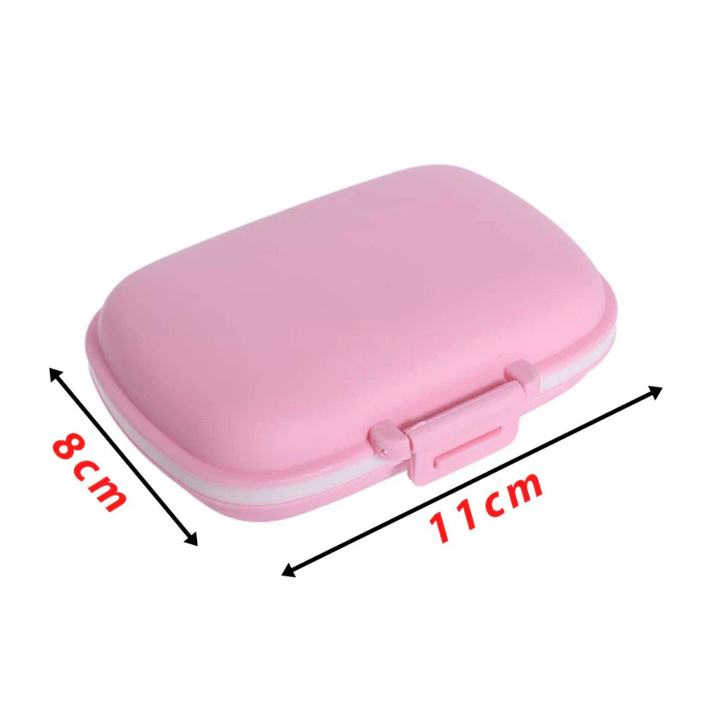 Kit 02 Porta Comprimidos Portátil com 8 Divisórias – Organizador de Remédios de Bolsa