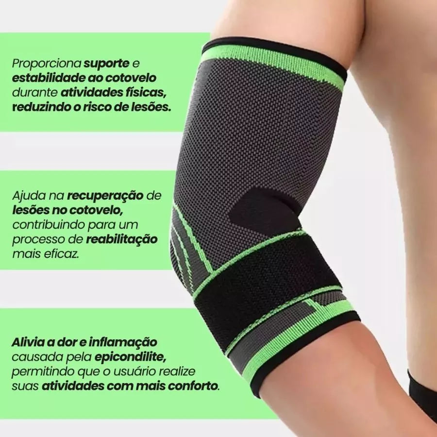 Kit- 02 Cotoveleiras Ajustável Alta Compressão Ortopédica- Confort Pro