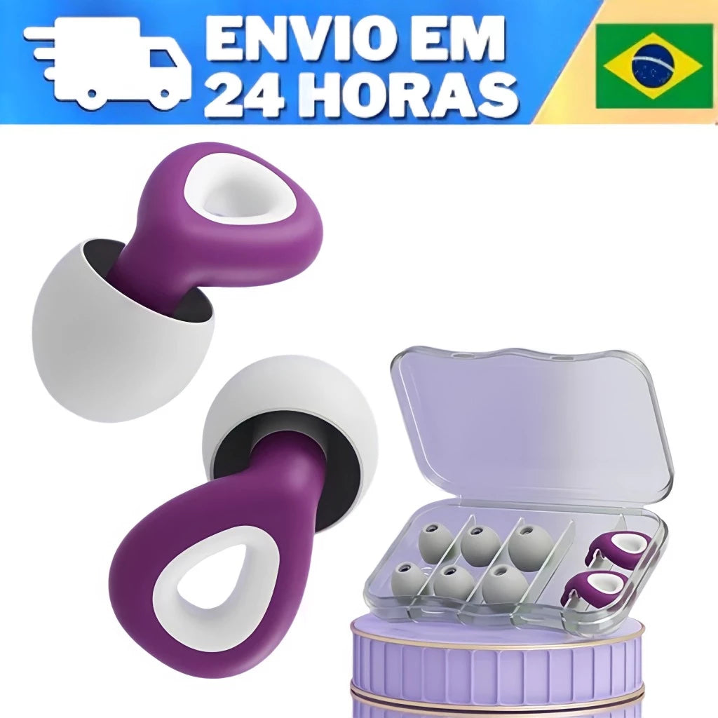 Tampão de Ouvido Anti-Ronco Lavável- SleepPro