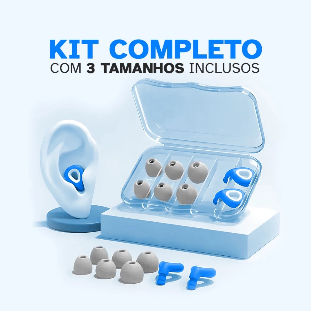 Tampão de Ouvido Anti-Ronco Lavável- SleepPro