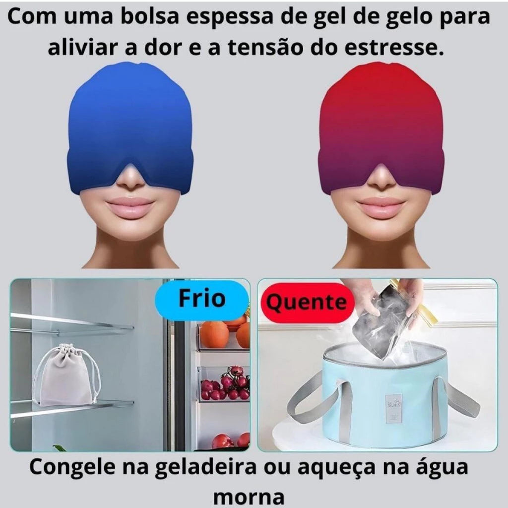 Kit 02 Toucas Terapêuticas de Gel – Alívio Imediato para Dores de Cabeça e Enxaqueca