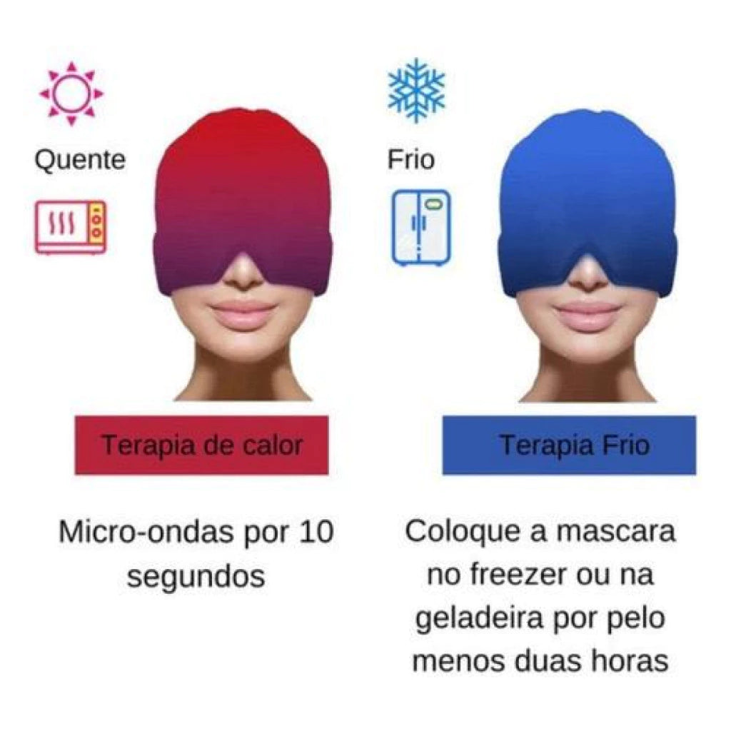 Kit 02 Toucas Terapêuticas de Gel – Alívio Imediato para Dores de Cabeça e Enxaqueca
