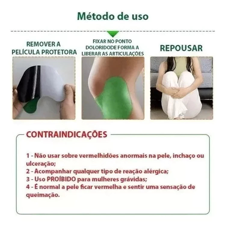 Adesivo para Dor no Joelho, Lombar, Pescoço e Braços- Power KneeB