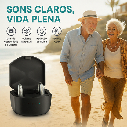 Clarity Pro Max: Aparelho Auditivo Digital Recarregável BTE