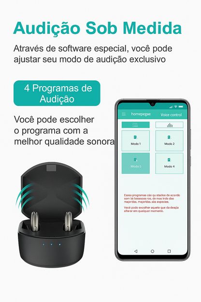 Clarity Pro Max: Aparelho Auditivo Digital Recarregável BTE