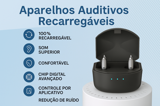 Clarity Pro Max: Aparelho Auditivo Digital Recarregável BTE