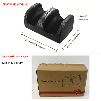 Massageador de Pés Elétrico OrthoRelax™ – Shiatsu 3D com Aquecimento e Alívio Profundo