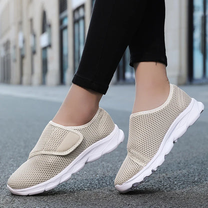 Tênis Ortopédico Feminino para Pés Inchados, Largos e com Joanetes – ConfortWalk™