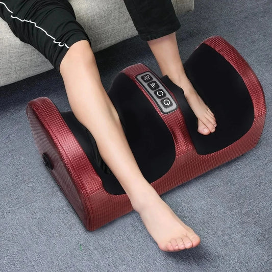 Massageador de Pés Elétrico OrthoRelax™ – Shiatsu 3D com Aquecimento e Alívio Profundo