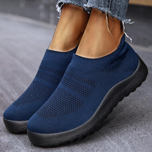Tênis Ortopédico Feminino confortável, respirável e sem cadarço- Confort Walk Flex™