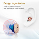 Par de Mini Aparelho Auditivo Recarregável Invisível- Lançamento Original!