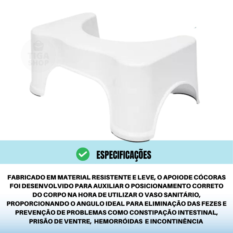 Banquinho De Cócoras Apoio De Pé P/ Fazer Coco Vaso Sanitário