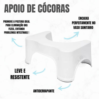 Banquinho De Cócoras Apoio De Pé P/ Fazer Coco Vaso Sanitário