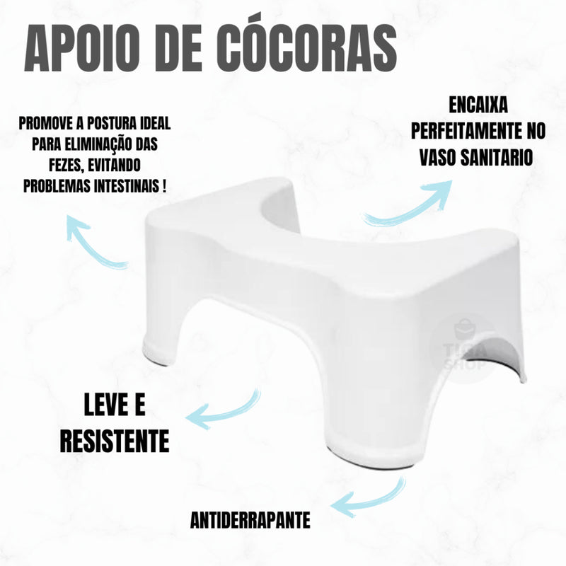 Banquinho De Cócoras Apoio De Pé P/ Fazer Coco Vaso Sanitário