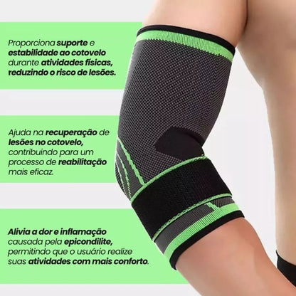 Kit- 02 Cotoveleiras Ajustável Alta Compressão Ortopédica- Confort Pro
