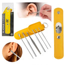 02 Kit Limpeza de Ouvido em Aço Inoxidável- Remova Cera com Segurança- Pague 1 Leve 2