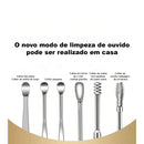 02 Kit Limpeza de Ouvido em Aço Inoxidável- Remova Cera com Segurança- Pague 1 Leve 2