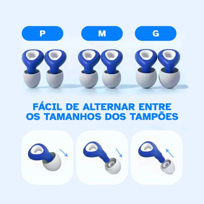 Tampão de Ouvido Anti-Ronco Lavável- SleepPro